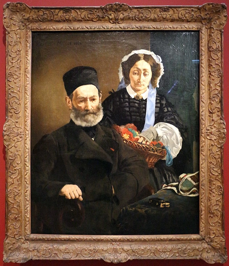 152-Édouard Manet, il signore e la signora Auguste Manet, 1860-Musee d'Orsay, Parigi  